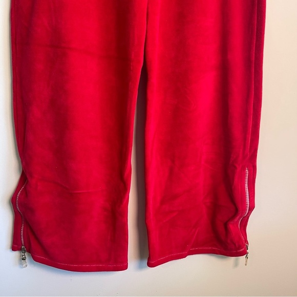 Natori Josie red velour lounge pants size medium - Picture 4 of 6